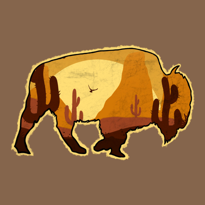 Desert Landscape Bison Silhouette Premium Tee by Bettercallsaul | Teevron