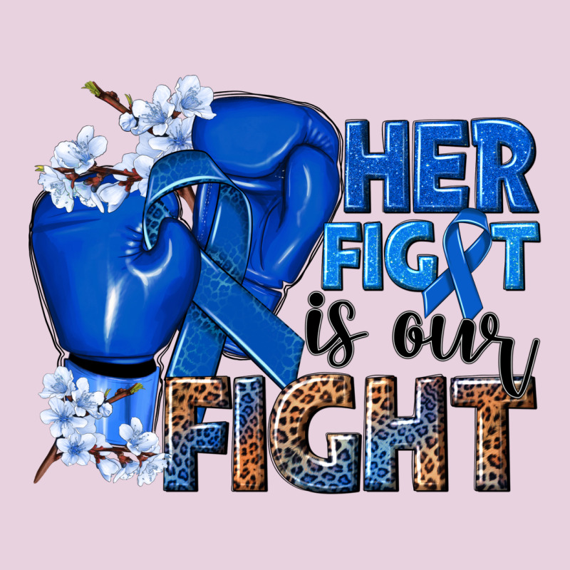 Her Fight Is Our Fight Colon Cancer Blue Ribbon Classic Tee by NancyCooperArtShop | Teevron
