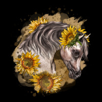 Arabian Horse With Sunflowers Heavy Core Tee | Teevron