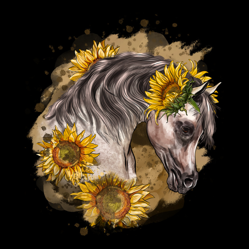 Arabian Horse With Sunflowers Heavy Core Tee by LillyAllenDesigns | Teevron