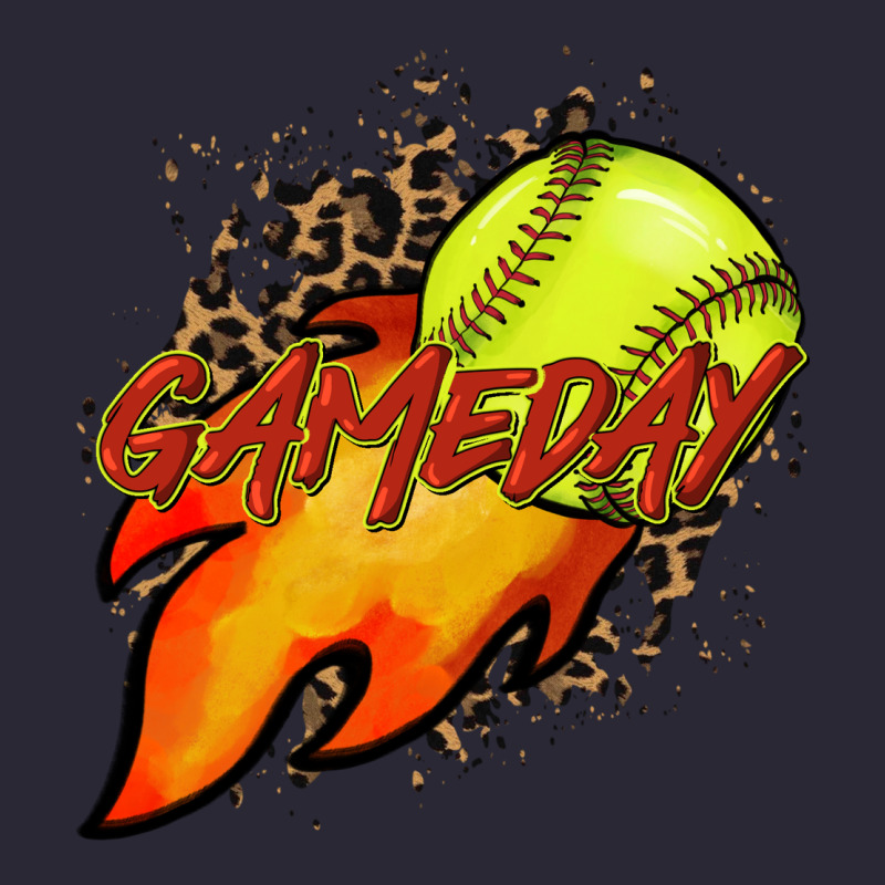 Softball Game Day Leopard Fire And Ball Vintage Tee by HowdyJamesFarm | Teevron