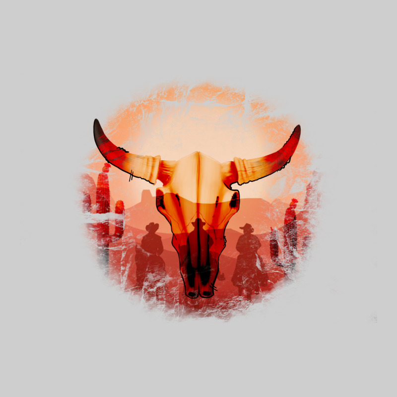 Western Cowboy Sunset Bull Skull Premium Tee by Bettercallsaul | Teevron
