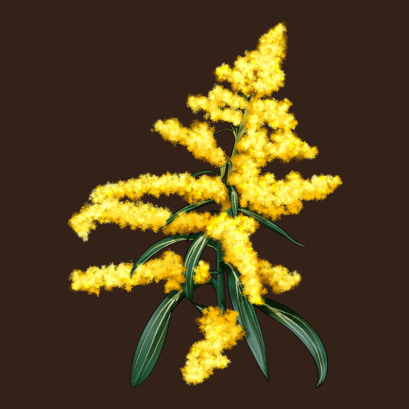 Botanical Goldenrod Illustrations Heavy Core Tee by LillyAllenDesigns | Teevron