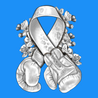 Lung Cancer White Ribbon With Boxing Gloves Classic Tee | Teevron