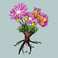 Bitterroot Flower Illustrations Heavy Core Tee | Teevron