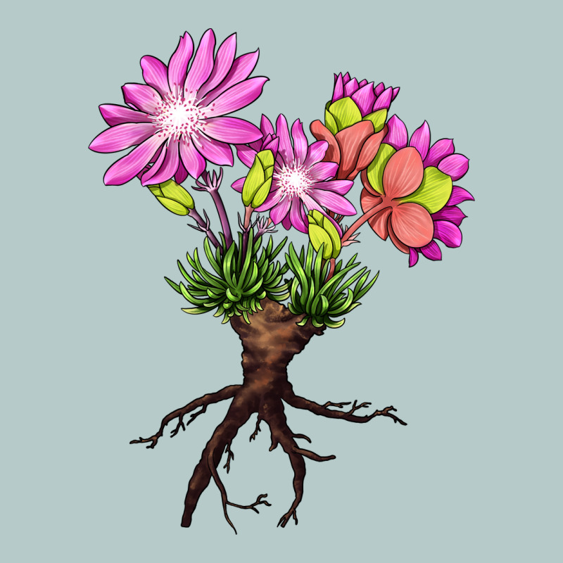 Bitterroot Flower Illustrations Heavy Core Tee by LillyAllenDesigns | Teevron
