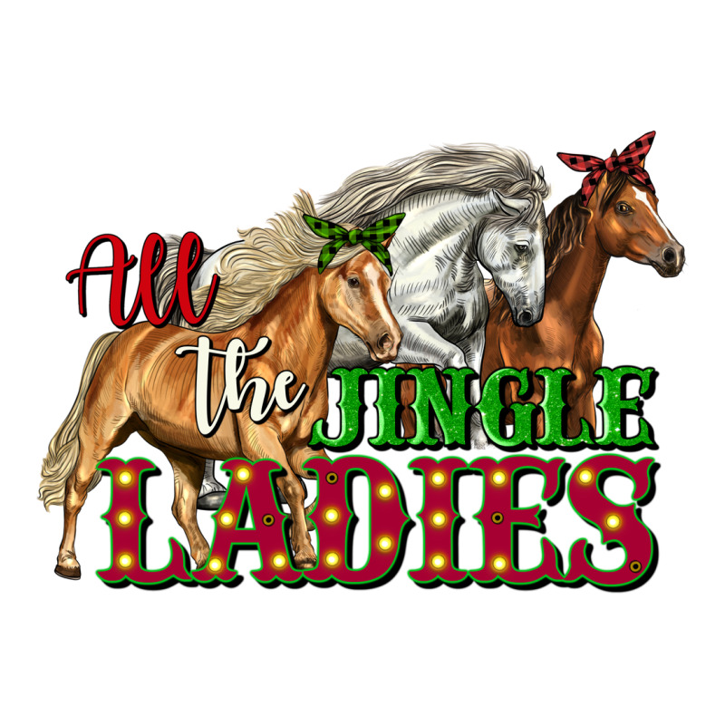 All The Jingle Ladies Christmas Horses Zipper Hoodie by LillyAllenDesigns | Teevron