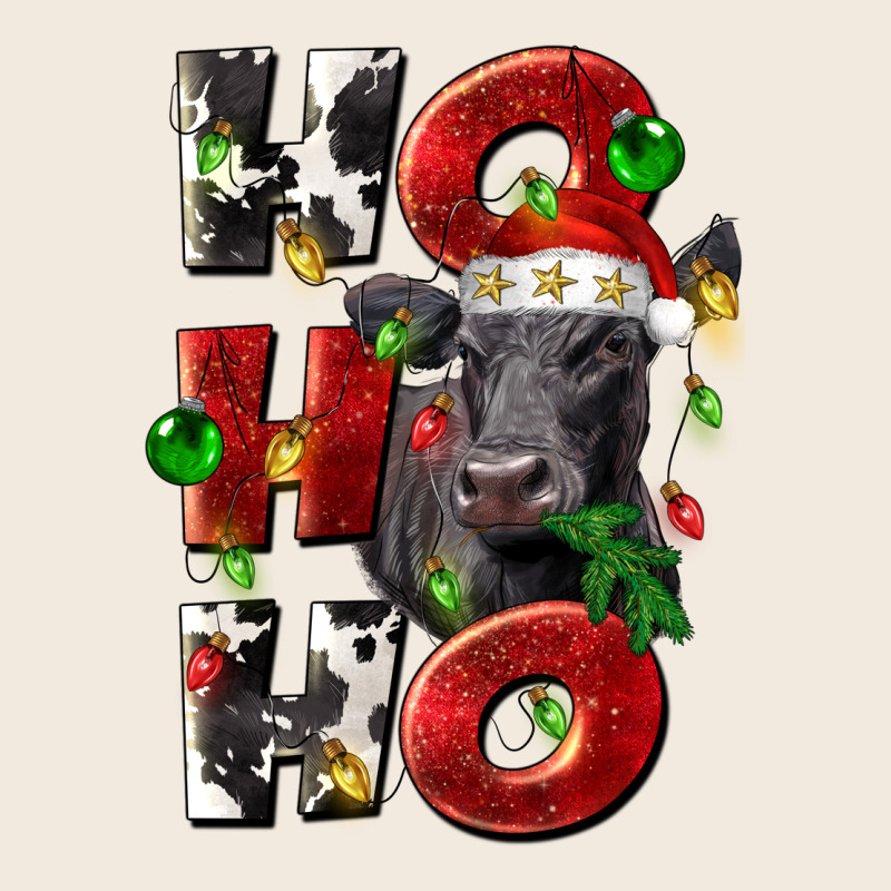 Christmas Ho Ho Ho Black Angus Zipper Hoodie by LillyAllenDesigns | Teevron