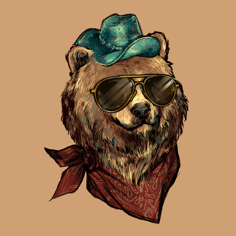 Bear Cowboy Bandana Glasses Vintage Tee by HowdyJamesFarm | Teevron