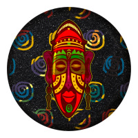 african masks round earrings 2 | Teevron