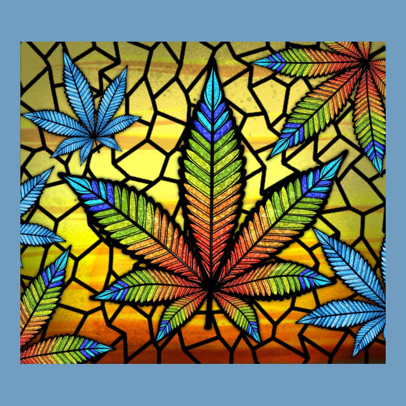 Stained Glass Weed Urban Heavy Tee by TumblerDesignByShophia | Teevron