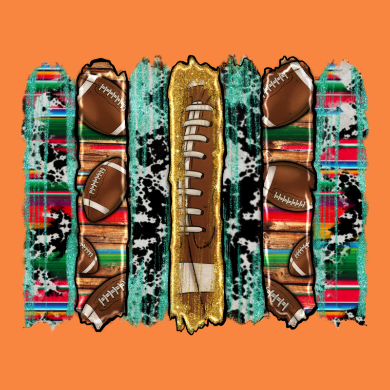 Football Serape Cowhide Turquoise Glitter  Brushstrokes Premium Sweatshirt by Artiststas | Teevron