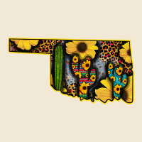 Western Oklahoma Map Sunflower Pattern Premium Tee | Teevron