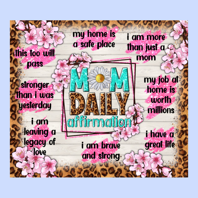 Mom Daily Affirmation Urban Heavy Tee by TumblerDesignByShophia | Teevron