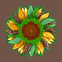 St Patricks Sunflower With Leopard  Shamrock And Glitter Premium Sweatshirt | Teevron