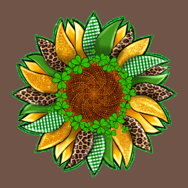 St Patricks Sunflower With Leopard  Shamrock And Glitter Premium Sweatshirt by Artiststas | Teevron