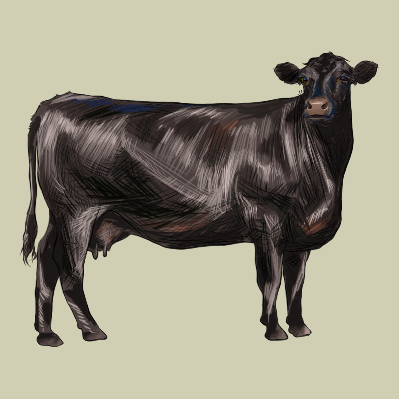 Black Angus Cow Heavy Core Tee by LillyAllenDesigns | Teevron