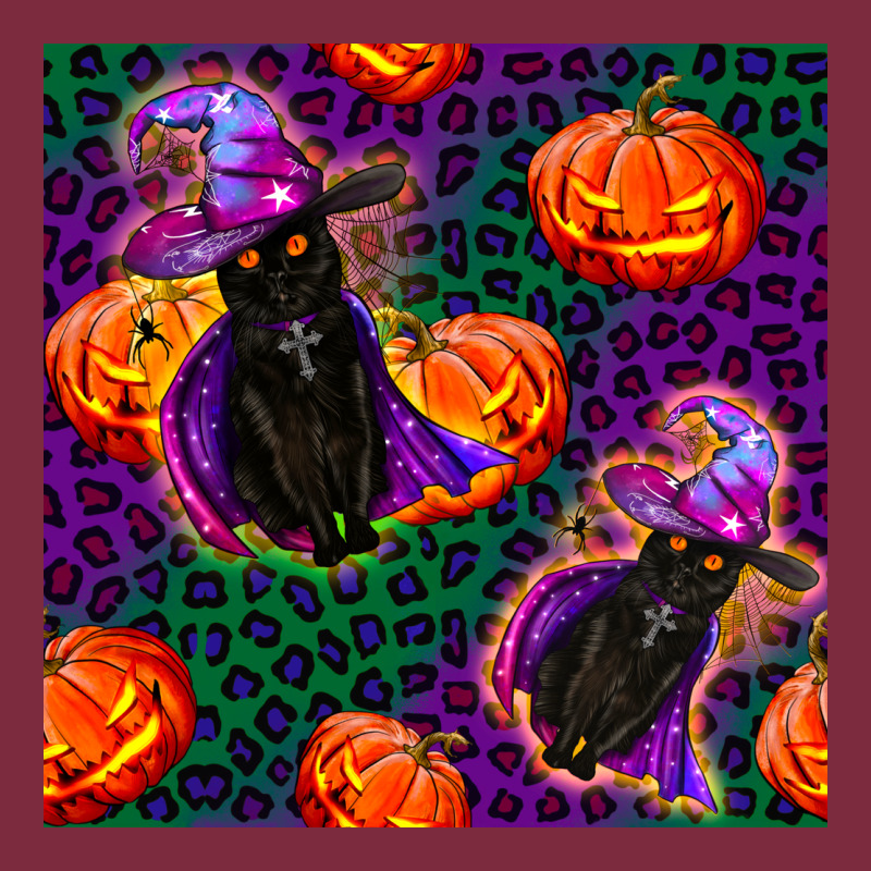 Witchy Cat And Pumpkins Seamless Paternal Premium Hoodie by BundleAndBundleShop | Teevron