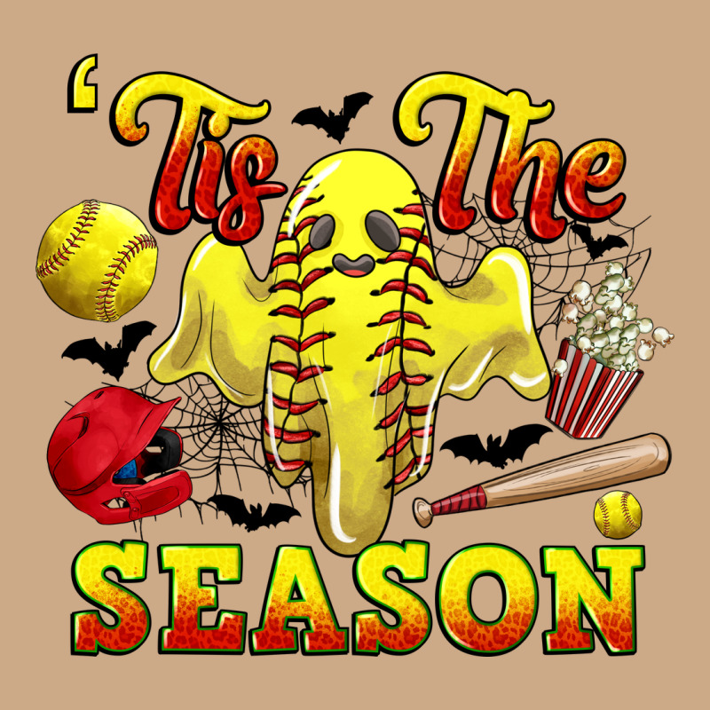 Tis The Season Softball Halloween Vintage Hoodie by CowGirlArtShop | Teevron
