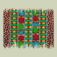 Autism Awareness Leopard Puzzle Brush Stroke Heavyweight Hoodie | Teevron