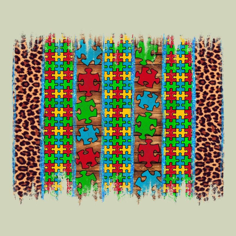 Autism Awareness Leopard Puzzle Brush Stroke Heavyweight Hoodie by Artiststas | Teevron
