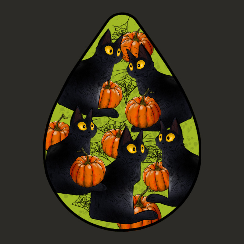Black Cat Halloween Teardrop Heavy Core Tee by LillyAllenDesigns | Teevron