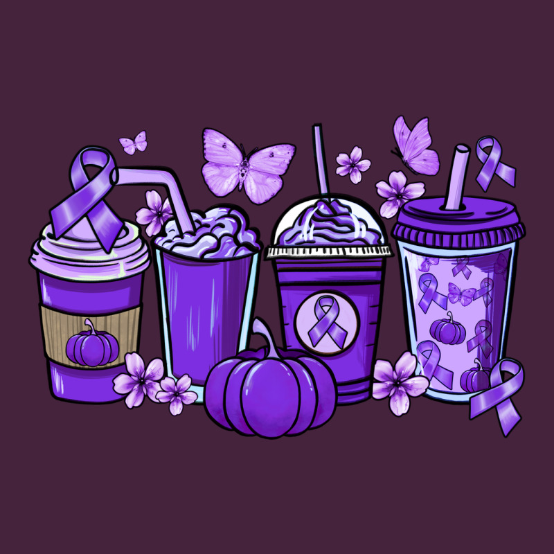 Cancer Coffee Cups Purple Ribbon Classic Tee by NancyCooperArtShop | Teevron