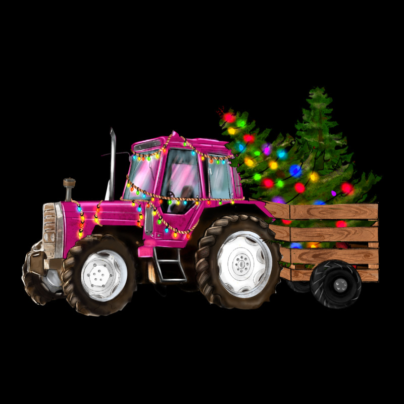 Pink Christmas Farm Tractor Premium Tee by RanaPortraitStore | Teevron