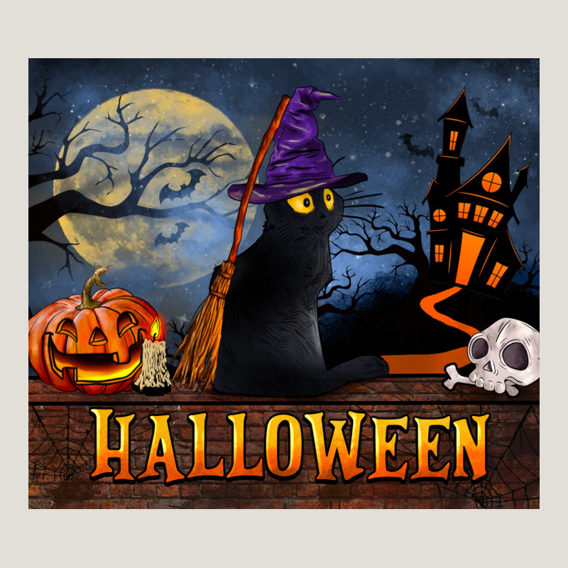 Black Cat Halloween Heavy Core Tee by LillyAllenDesigns | Teevron