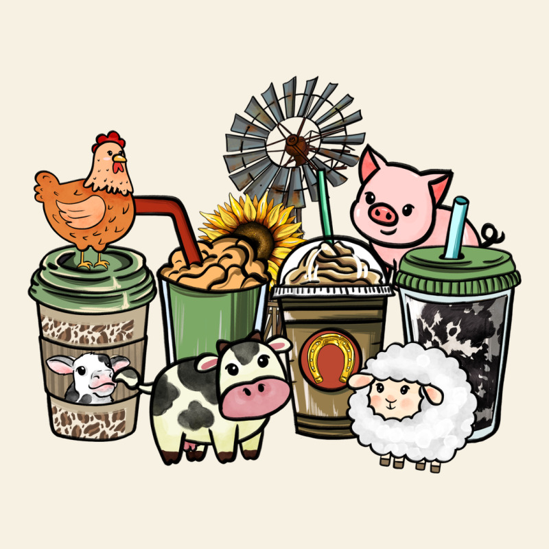 Farm Animal Coffee Cups Vintage Tee by HowdyJamesFarm | Teevron