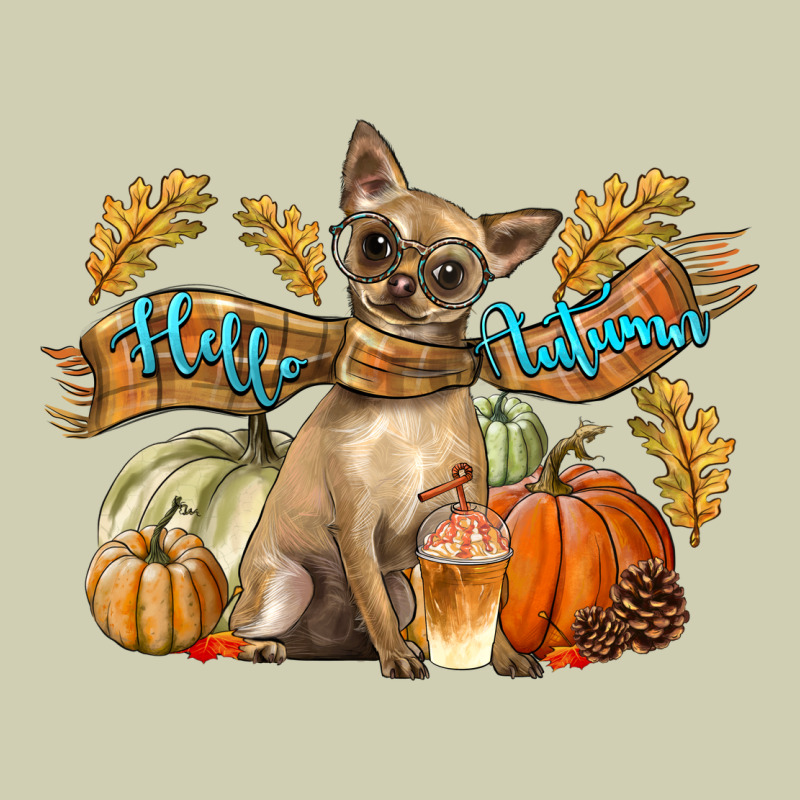 Hello Autumn With Chihuahua Dog Heavy Core Tee by LillyAllenDesigns | Teevron