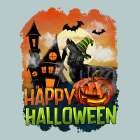 Happy Halloween With Black Cat Heavy Core Tee | Teevron