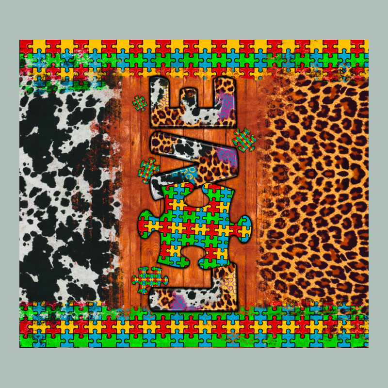 Love Autism Awareness Leopard Cowhide Heavyweight Hoodie by Artiststas | Teevron
