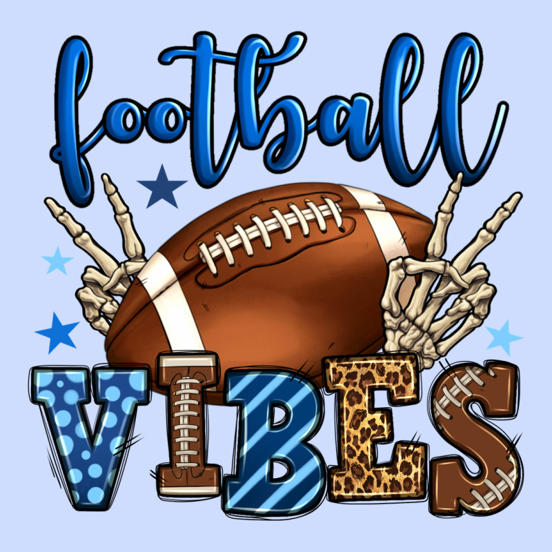 Football Vibes Blue And Grey Team Color Urban Heavy Tee by HowdyJamesFarm | Teevron