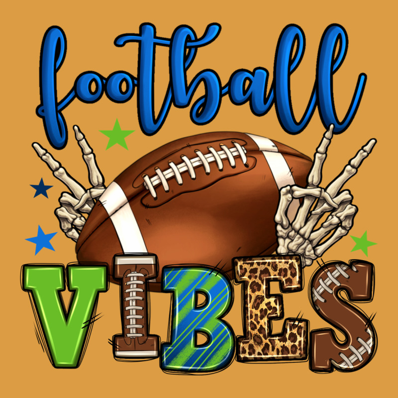 Football Vibes Green And Blue Urban Heavy Tee by HowdyJamesFarm | Teevron