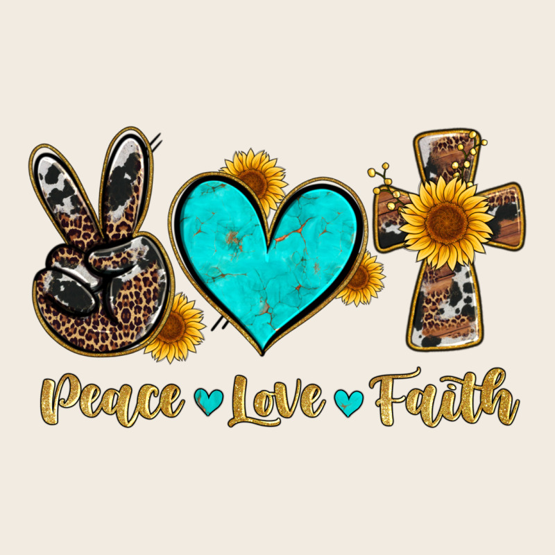 Peace Love Faith With Cros And Sunflower Premium Sweatshirt by Artiststas | Teevron