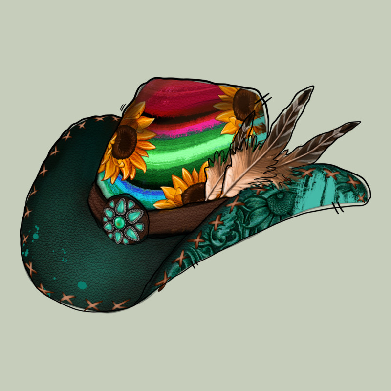 Aztec Sunflower Cowboy Hat Long Sleeve Tee by Jasminsmagicworld | Teevron