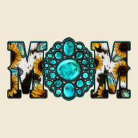 Sunflower Turquoise Gemstone Cowhide Mom Premium Tee | Teevron
