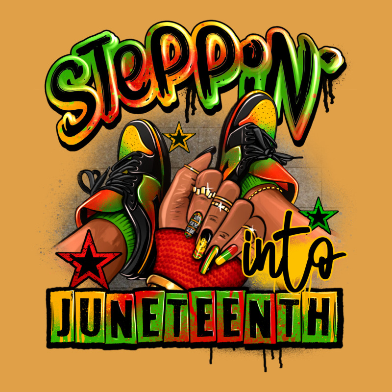 Steppin' Into Juneteenth Black Girl Sneakers Premium Hoodie by RanaPortraitStore | Teevron
