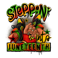 Steppin' into Juneteenth black girl sneakers | Teevron