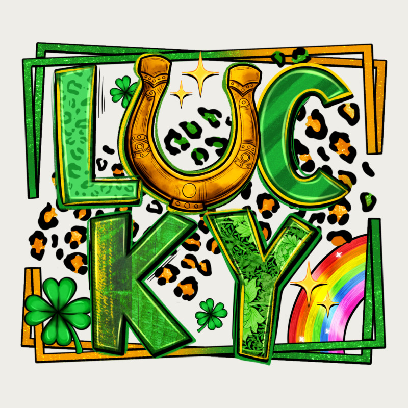 Lucky Horseshoe St Patricks Day Leopard Frame Zipper Hoodie by LillyAllenDesigns | Teevron