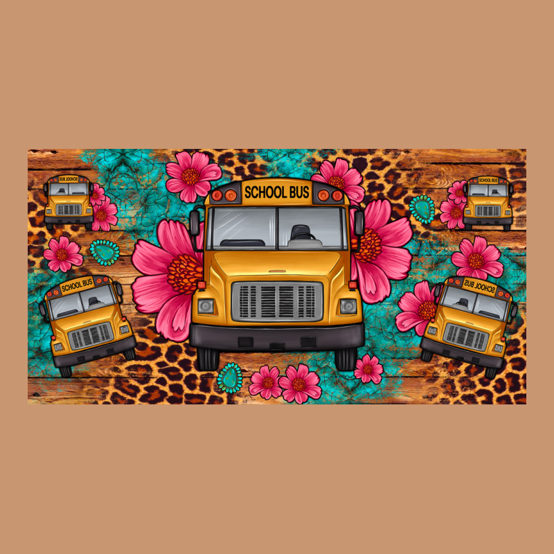 School Bus Leopard Gemstone License Plate Heavyweight Hoodie by Artiststas | Teevron