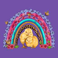 Easter Flowers And Butterfly With Chicks Rainbow Premium Sweatshirt | Teevron