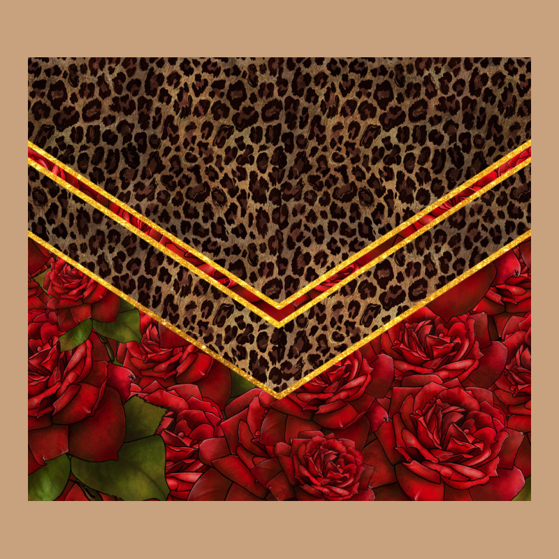 Red Roses With Leopard Vintage Tee by TumblerDesignByShophia | Teevron