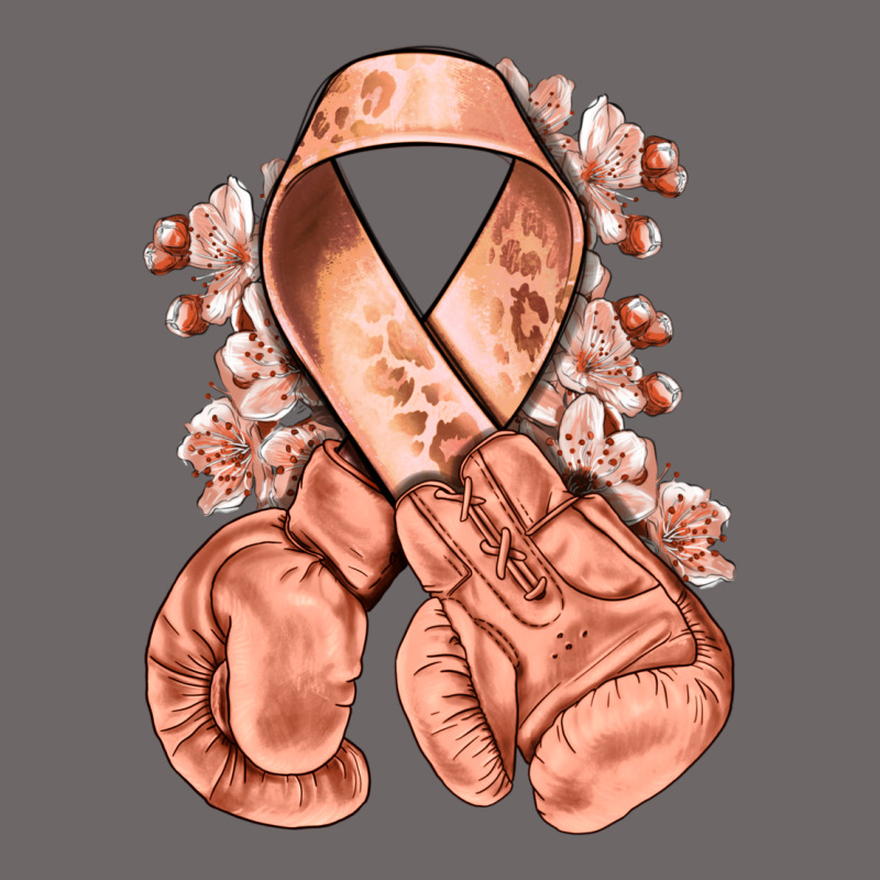 Uterine Cancer Peach Ribbon With Boxing Gloves Classic Tee by NancyCooperArtShop | Teevron