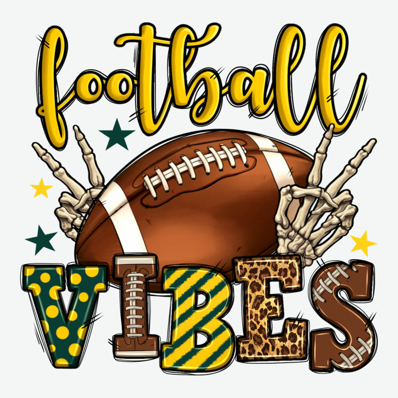 Football Vibes Yellow And Green Team Color Urban Heavy Tee by HowdyJamesFarm | Teevron
