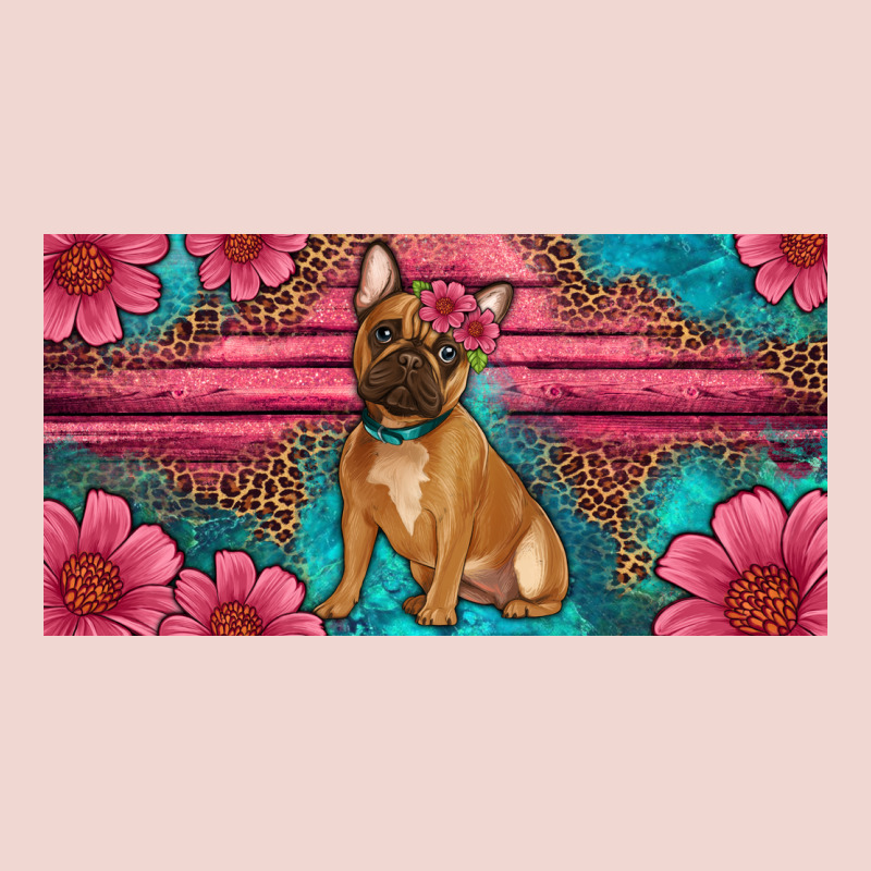 French Bulldog Floral License Plate Premium Sweatshirt by Artiststas | Teevron