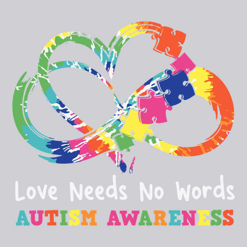 Love Needs No Words Heart Puzzle Autism Heavyweight Sweatshirt by CowhideDigitalArt | Teevron