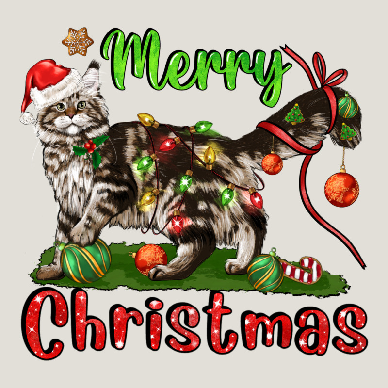 Maine Coon Cat Merry Christmas Heavy Core Tee by LillyAllenDesigns | Teevron