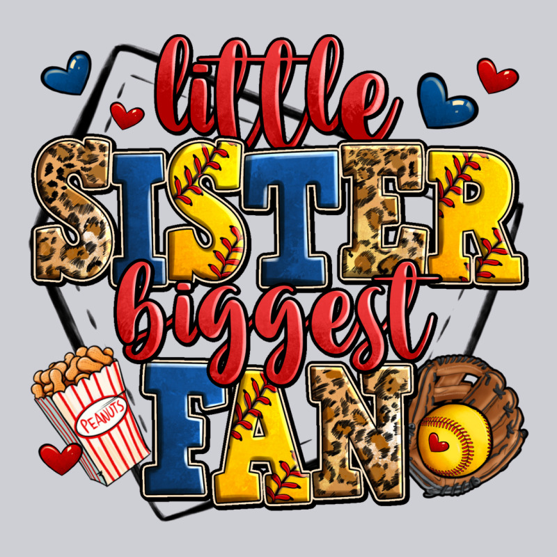 Little Sister Biggest Fan Softball Classic Tee by Jasminsmagicworld | Teevron